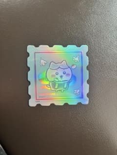 ちいかわ　中国 上海限定 レトロ ノベルティ　ステッカー　ハチワレ ホログラムのサムネイル