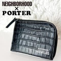 ネイバーフッド×ポーター　コラボ　長財布　未使用　レア　ウォレット　レザー レア】 ネイバーフッド ポーター L字ファスナー ウォレット 財布