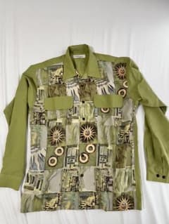 柄シャツ　古着　長袖シャツのサムネイル