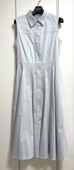 美品】FOXEY NEW YORK ワンピース ライトブルー 38 - メルカリ