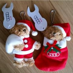 新品★純正★アウディ　クリスマスツリー　オーナメントセット　テディベアのサムネイル