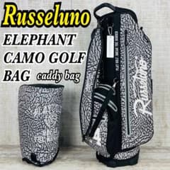 [Rare] Russelluno Elephant Camo Golf Bag, Stand Caddy Bag, 9-inch