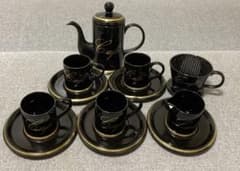 たち吉ADAM & EVE カップ＆ソーサー 4客コーヒーポットミルク入れセット