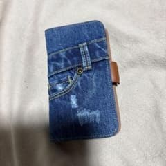 デニム風手帳型スマホケースiPhone15のサムネイル