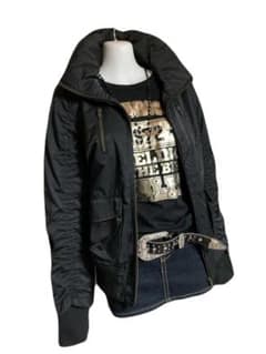 y2k 平成ギャル 2way ギミック ミリタリー ジャケット - メルカリ