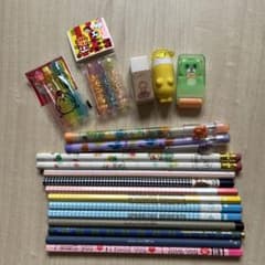 えんぴつ消しゴムえんぴつキャップセット レトロ - メルカリ