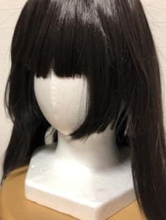 耐熱ウィッグ　姫カット　黒　ロング　80cmのサムネイル