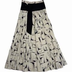 アールビーエス　ビームス　フレアスカート ハイウエスト　ベージュ　0