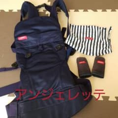 アンジェレッテ　抱っこ紐　ストライプ　ネイビー　ベビーキャリア　4wayのサムネイル