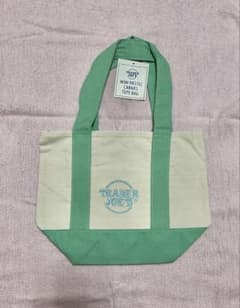 TRADER JOE'S 限定発売 ミニトートバッグ パステルグリーンのサムネイル