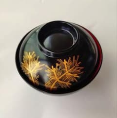 蓋付き 椀 4客セット 銘有　漆器 伝統工芸 漆器 蓋付き椀 5客セット 松蒔絵 伝統工芸 - メルカリ