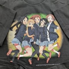 激レア けいおん！ 放課後ティータイム HTT Tシャツ アニメT XL 黒 