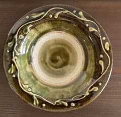 No.125 イッチンの7寸皿　緑釉　やちむんのサムネイル