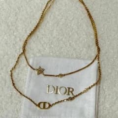 Dior✩ ディオール ゴールドメッキ 2連ネックレス - メルカリ