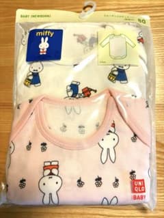 ＊近日削除予定＊UNIQLO ミッフィー柄 ベビー肌着 2枚セット 80のサムネイル