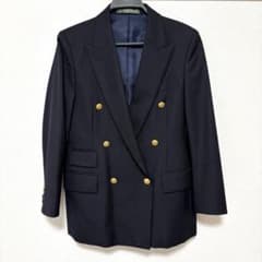 NEWYORKER 紺ブレ ブレザー ダブルジャケット 金ボタン サイズ7AR 