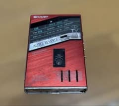 SHARP AUTO REVERSE カセットプレーヤー　ジャンク品 ジャンク SHARP カセットプレーヤー AUTO REVERSE レッド - メルカリ