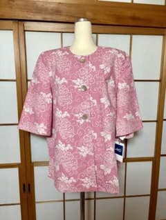 【未使用】坂東京子 和柄 フリーサイズ 柄 ピンクジャケット 半袖 未使用】坂東京子 和柄 フリーサイズ 柄 ピンクジャケット 半袖 - メルカリ