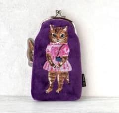 新品 ナタリーレテ ロングパース がまぐち A 猫 ねこ ネコ キャット 