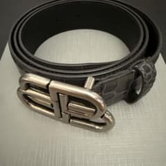 BALENCIAGA ロゴバックル クロコダイルベルト 95cm - メルカリ