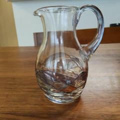 Adelia Romania glass pitcher, antique.