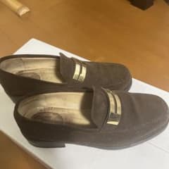 GUCCI スエード ローファー ブラウン ゴールド金具 - メルカリ