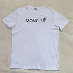 2023年モデル・美品 MONCLER モンクレール ロゴ刺繍 半袖Tシャツ 白 