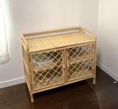 momonatural】ラタンキャビネット(シェルフ・棚) - メルカリ