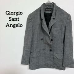 Giorgio Sant Angelo チェック柄ジャケット　グレー アウター