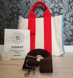 russet トートバッグ ホワイト/レッド/ブルーのサムネイル