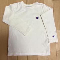 白　ロングTシャツ　110cm チャンピオンのサムネイル