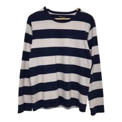 アニエスベーオム 長袖ボーダーTシャツ ロンT ピスネームロゴ 日本製