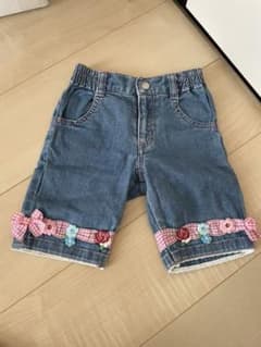 めめちゃん様専用　デニムハーフパンツ　100cmのサムネイル