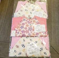 お食事エプロン 長袖 3枚セット お花 マトリョーシカのサムネイル