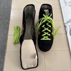 【旧オーダー】24.0cm ASICS レスリングシューズ ブラック ゴールドのサムネイル