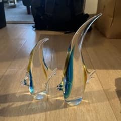 ガラス製魚オブジェ 2匹セットのサムネイル