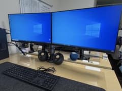 【激安】すぐ使える！デュアルモニターPCセット＆アーム・おまけ付/SSD搭載のサムネイル