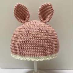 ハンドメイドうさ耳ベビー帽子のサムネイル