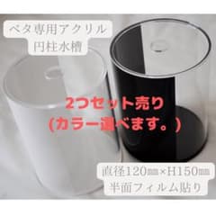 アクリル円柱水槽2つセット(ベタ専用) アクリル円柱水槽2つセット(ベタ専用) - メルカリ
