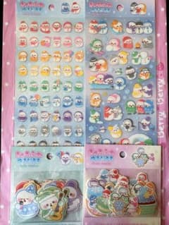 【新作】セリア❤︎GAIA❤︎きゅるふわゆきだるま❤︎シール❤︎4種セット