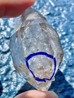 虹入＊水入り水晶　ハーキマーダイヤモンド　パキスタン産　 気泡　天然石古代水入り 虹入＊水入り水晶 ハーキマーダイヤモンド パキスタン産 気泡 天然石
