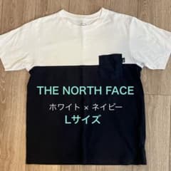 THE NORTH FACE　ポケット　Tシャツ　ネイビー×ホワイト Ｌのサムネイル