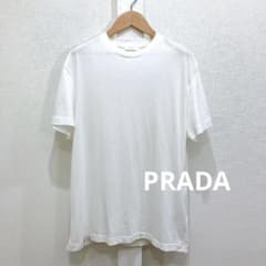 PRADA プラダ Tシャツ 三角ロゴ ステッチ XL 白 マダガスカル製 PRADA プラダ Tシャツ 三角ロゴ ステッチ XL 白 マダガスカル製 - メルカリ