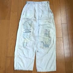 り*ゃ様 50s デニム アートリペア ランチパンツ 雰囲気系 襤褸 り*ゃ様 50s デニム アートリペア ランチパンツ 雰囲気系 襤褸 - メルカリ