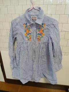 Dandy on Daddy 長袖シャツ ストライプ刺繍のサムネイル