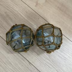 ガラス玉　浮き玉　約8センチ　2個のサムネイル