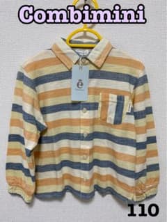 （新品）コンビミニ　ボーダーシャツ　110のサムネイル