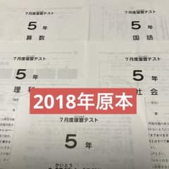 サピックス5年7月度復習テスト2018年実施 原本❗️ - メルカリ