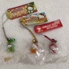 ご当地キティ 根付け 静岡 伊豆 限定 ハローキティ みかん わさび 金目