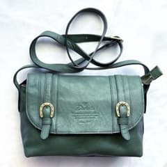 美品】Dakota ダコタ キューブ ショルダーバッグ エメラルドグリーン 